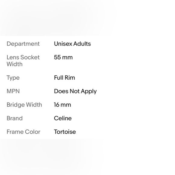 Celine CL40218LI 53E‼️ Size 55-19-145🏆made in Italy 🇮🇹‼️100% Authentic ‼️ - Picture 9 of 15